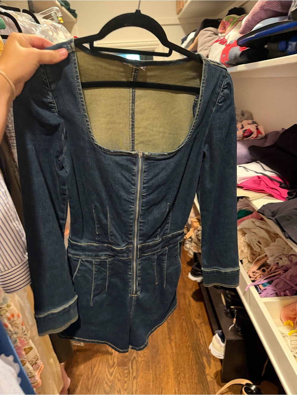 Denim Romper - Picture 2 of 2